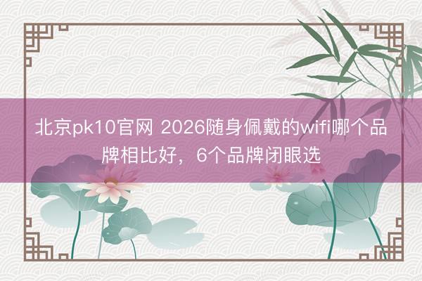 北京pk10官网 2026随身佩戴的wifi哪个品牌相比好，6个品牌闭眼选